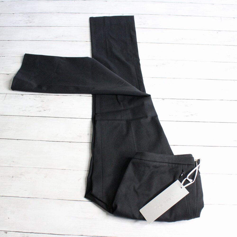 Carlisle New York Vintage Women's Black Trouser Pants Size 0 Side Zipper